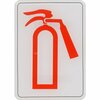 Hillman English White Fire Extinguisher Sign 7 in. H X 5 in. W, 6PK 848739